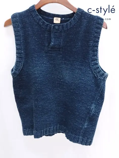 45R フォーティーファイブアール ニットベスト 2 インディゴ コットン レディース