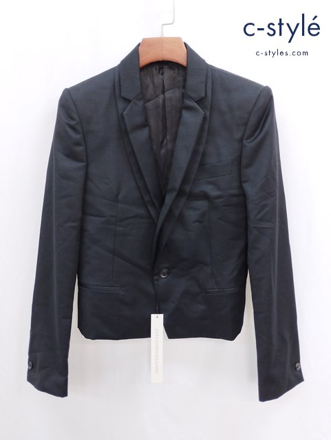 JOHN LAWRENCE SULLIVAN DORMEUIL ジョンローレンスサリバン ショートテーラードジャケット 34 ブラック