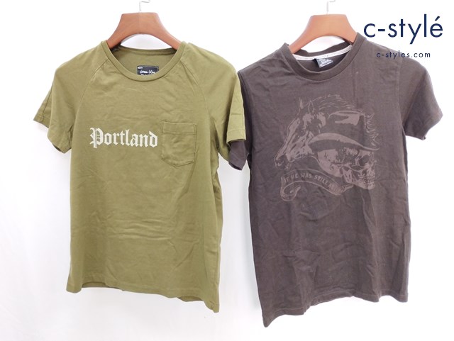 NUMBER (N)INE ナンバーナイン Tシャツ 半袖 1 グリーン系 ブラウン系 綿100％ 宮下貴裕 日本製