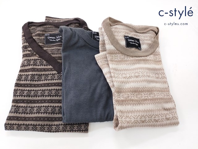 NUMBER (N)INE ナンバーナイン Tシャツ 長袖 1 無地 総柄 宮下貴裕 日本製 レディース 計3点