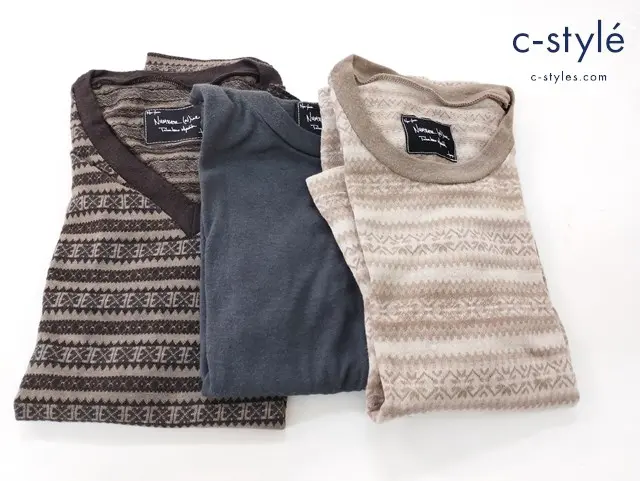 NUMBER (N)INE ナンバーナイン Tシャツ 長袖 1 無地 総柄 宮下貴裕 日本製 レディース 計3点