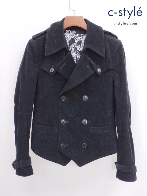 NUMBER (N)INE ナンバーナイン コーデュロイショートトレンチコート 2 ブラック S07-NJ026 ABOUT A BOY期