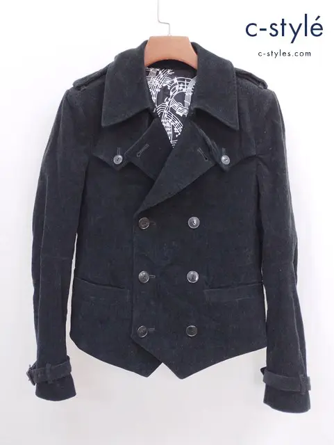 NUMBER (N)INE ナンバーナイン コーデュロイショートトレンチコート 2 ブラック S07-NJ026 ABOUT A BOY期