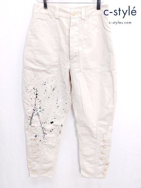 TAKAHIRO MIYASHITA The SoloIst. クロップドショッパーズパンツ XS ベージュ系 sb.0009a 日本製