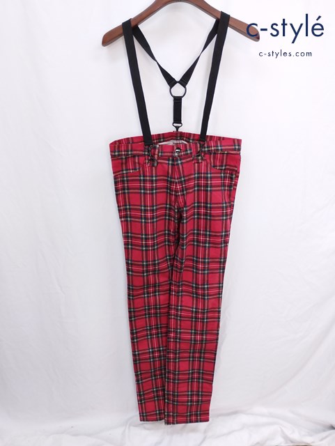 NUMBER (N)INE ナンバーナイン パンツ 2 レッド チェック柄 S07-NN007A ジッパーフライ