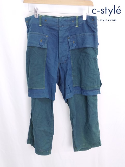 GENERAL RESEARCH ジェネラルリサーチ ショートパンツ P1944(MOD.) S ブルー系 ボタンフライ