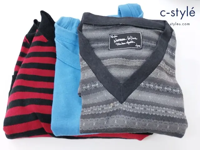 NUMBER (N)INE 半袖Tシャツ 1 ボーダー柄 タンクトップ 2 無地 薄手ニットシャツ 2 ボーダー柄 計3点