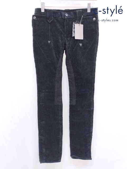 NUMBER (N)INE ナンバーナイン コーデュロイパンツ 0 ブラック F07-NP002B ジッパーフライ