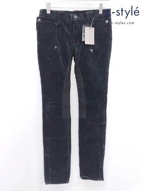 NUMBER (N)INE ナンバーナイン コーデュロイパンツ 0 ブラック F07-NP002B ジッパーフライ