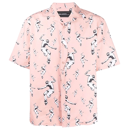 NEIL BARRETT(ニールバレット) シャツ Dancers プリント ボウリングシャツ