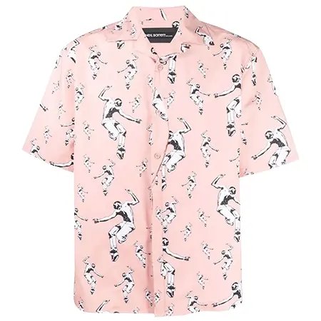 NEIL BARRETT(ニールバレット) シャツ Dancers プリント ボウリングシャツ