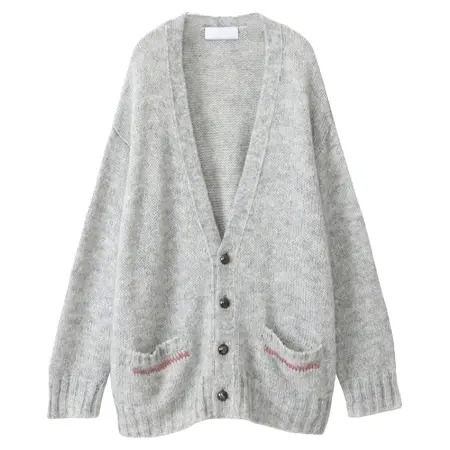 NEON SIGN(ネオンサイン) カーディガン Ne QUILTED MOHAIR CARDIGAN エヌイーキルテッドモヘアルーズカーディガン オーバーサイズ ビッグシルエット / N1573