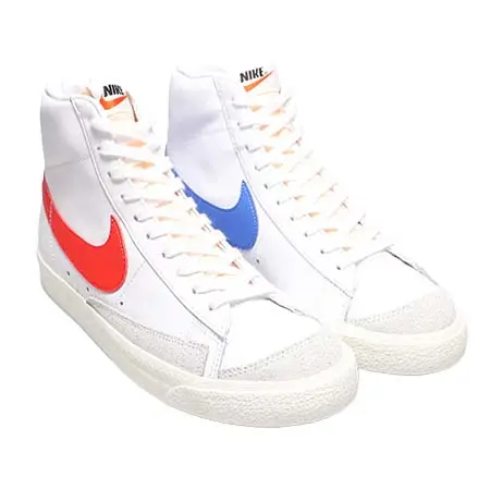 NIKE(ナイキ) ブレーザー NIKE BLAZER MID ’77 VNTG WHITE/HABANERO RED-MEDIUM BLUE-SAIL 22SU-I
