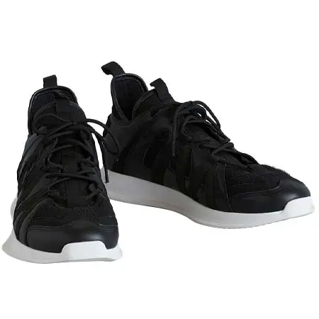 NO ID.(ノーアイディー) シューズ マルチファブリックローカットスニーカー