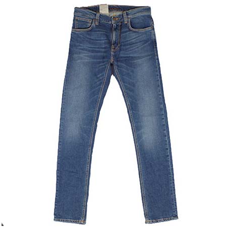 Nudie Jeans(ヌーディージーンズ) シンフィン Mid Blue Ecru シンフィン スリムレッグ