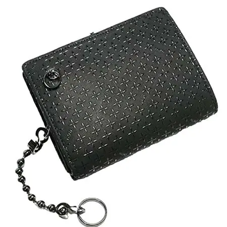 NUMBER (N)INE(ナンバーナイン) 財布 NUMBER (N)INE × 印傳屋(印伝屋）二つ折り財布・がま札財布 BLACK&BLACK