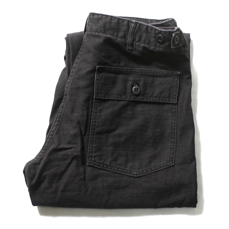 orSlow(オアスロウ) ファティーグパンツ 5002 レギュラーフィット ブラック ストーンウォッシュ
