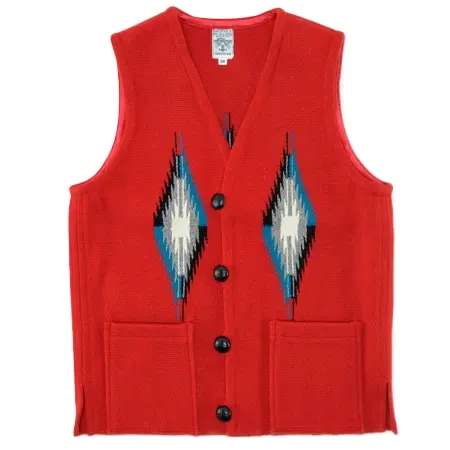 ORTEGA’S(オルテガ) ベスト SQUARE FRONT CHIMAYO VEST Size38 (Red)