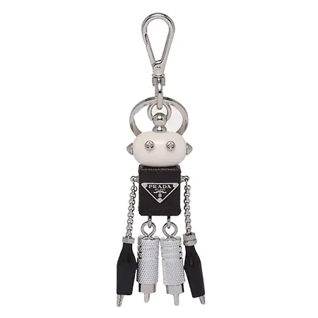 PRADA(プラダ) キーケース サフィアーノレザー ロボット キーリング トリック