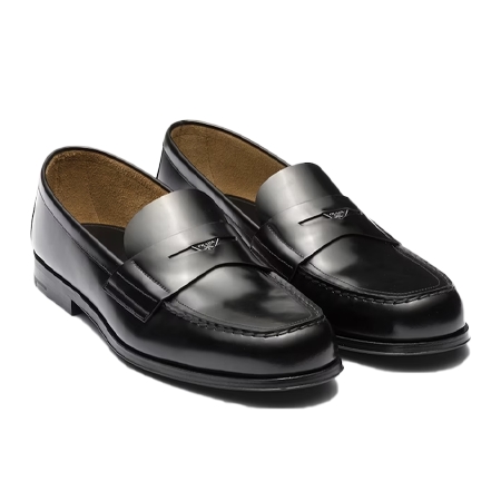 PRADA(プラダ) ローファー ブラッシュドレザー ローファー