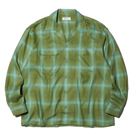 RADIALL(ラディアル) シャツ RADIALL EASY – OPEN COLLARED SHIRT L/S (Leaf Green) [RAD-23SS-SH003]