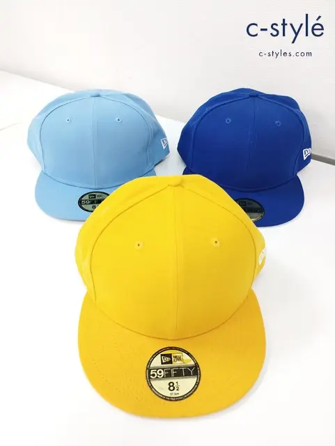 NEW ERA ニューエラ キャップ 8・1/2 67.3cm 59FIFTY 無地 帽子 3色 計3点
