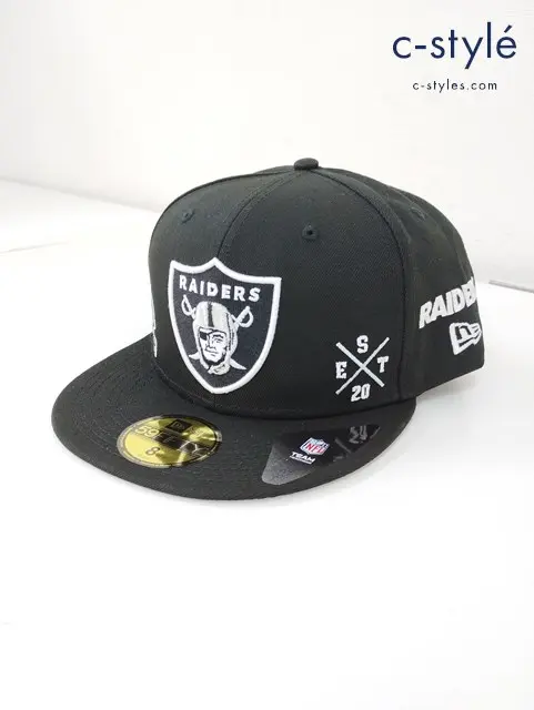 NEW ERA ニューエラ ラスベガス・レイダース 8 63.5cm ブラック 59FIFTY 帽子 NFL