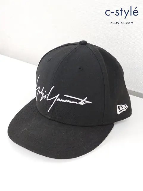 YOHJI YAMAMOTO × NEW ERA 59FIFTY ローズ スカル プリント キャップ 7・3/8 58.7cm ブラック