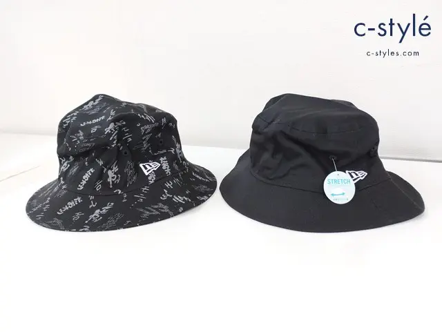NEW ERA ニューエラ バケットハット ストレッチ グラップラー刃牙 擬音 L/XL ブラック