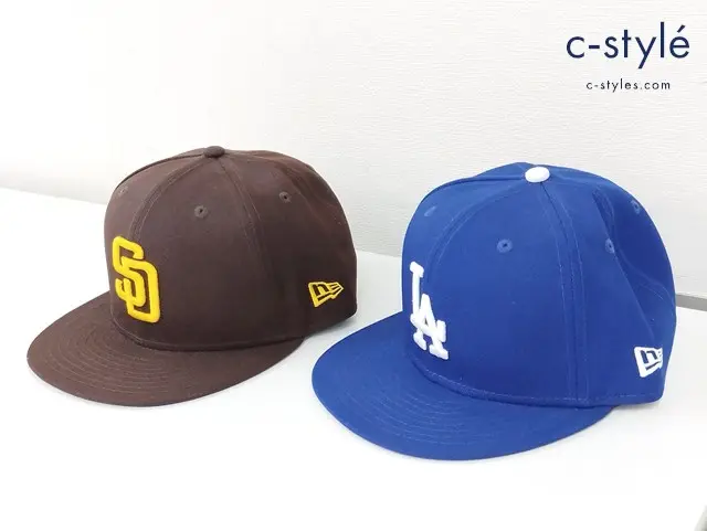 NEW ERA ニューエラ キャップ 7 1/4 ブルー ブラウン MLB ドジャース 大谷翔平 ダルビッシュ