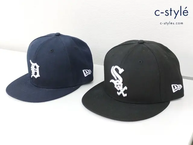 NEW ERA ニューエラ キャップ 7 1/4 ブラック ネイビー MLB 59FIFTY ホワイトソックス タイガース