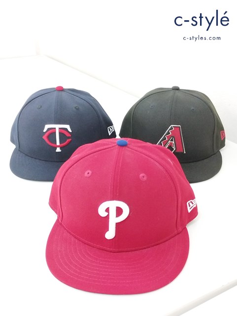 NEW ERA ニューエラ キャップ 7 1/4 MLB 59FIFTY フィリーズ ダイヤモンドバックス ツインズ 計3点