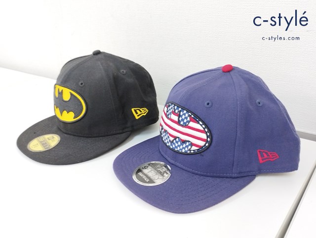 NEW ERA ニューエラ キャップ 7 1/4 ブラック FREEサイズ ネイビー 59FIFTY 9FIFTY BATMAN