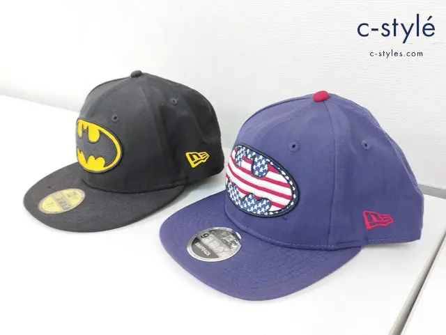 NEW ERA ニューエラ キャップ 7 1/4 ブラック FREEサイズ ネイビー 59FIFTY 9FIFTY BATMAN