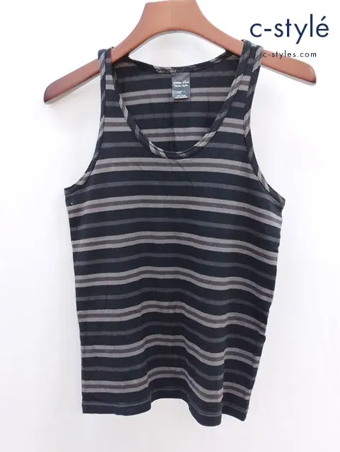 NUMBER (N)INE ナンバーナイン ノースリーブタンクトップ 1 マルチカラー ボーダー柄 COTTON100％