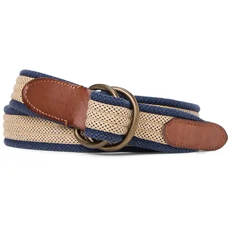 RRL(ダブルアールエル) ベルト カーフスキントリム ウェブド コットン ベルト