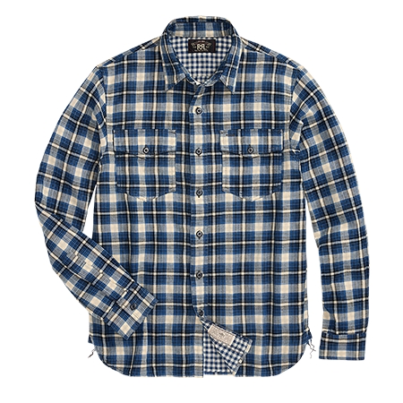 RRL(ダブルアールエル) シャツ チェック ダブルフェイスド ワークシャツ