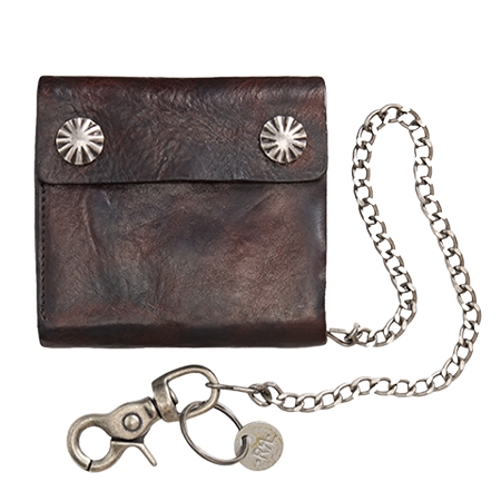 RRL(ダブルアールエル) 財布 コンチョ レザー チェーン ウォレット