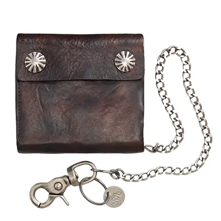 RRL(ダブルアールエル) 財布 コンチョ レザー チェーン ウォレット