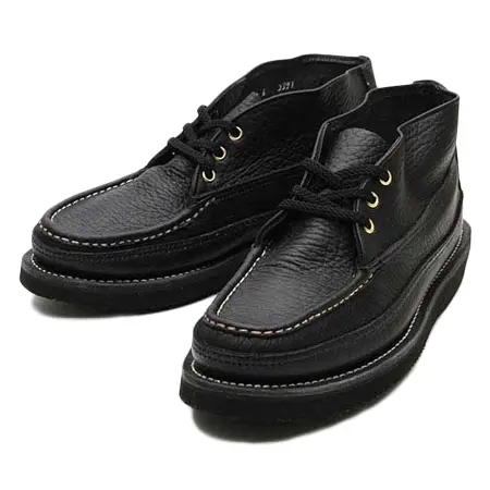 RUSSELL MOCCASIN(ラッセルモカシン) スポーティングクレーチャッカ ALL BLACK WEATHER TUFF-GOLD EYELET