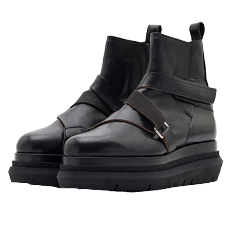 sacai(サカイ) ブーツ クロス ストラップ ボルダリング ブーツ ブラック