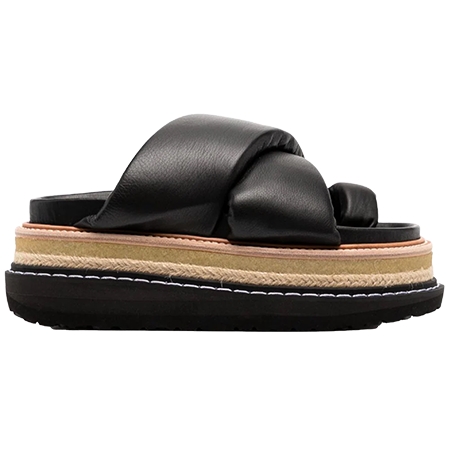 sacai(サカイ) サンダル パデッドレザー サンダル