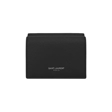 SAINT LAURENT PARIS(サンローランパリ) 財布 サンローラン プティット ウォレット（ブラック／グレインドプードルテクスチャードレザー）