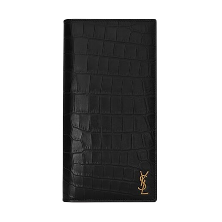 SAINT LAURENT PARIS(サンローランパリ) 財布 タイニーカサンドラコンチネンタルウォレット（クロコダイルエンボスマットレザー）