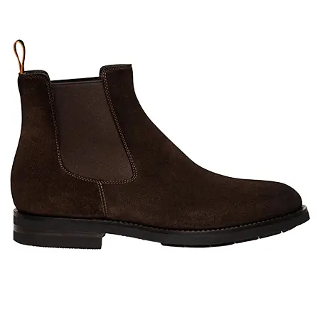 Santoni(サントーニ) ブーツ スエード メンズチェルシーブーツ ブラウン
