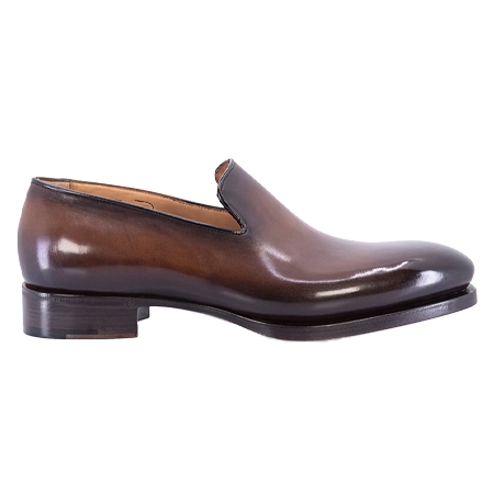 Santoni(サントーニ) ローファー アンティークドレザー メンズローファー UNIQUA ブラウン