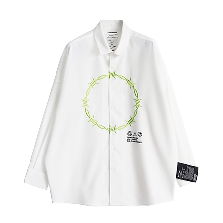 SHAREEF(シャリーフ) シャツ “BARBED WIRE”emb. L/S SHIRTS