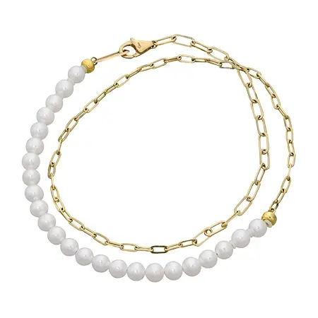 STAR JEWELRY(スタージュエリー) ブレスレット K10 ブレスレット PEARL&CHAIN