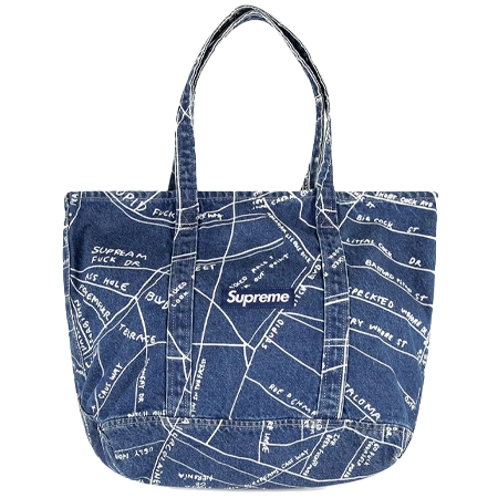 Supreme(シュプリーム) バッグ Gonz Map デニム トートバッグ