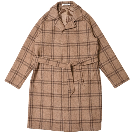 TAGLIATORE(タリアトーレ) コート SALOMONサロモン ウールカシミアライトツィードダブルウィンドーペーンバルカラーベルテッドコート